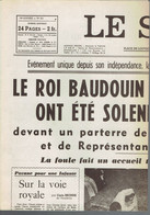 Mariage Du Roi Baudouin Et De La Reine Fabiola (fac-similé De La Une Du Journal Le Soir, Belgique) Du 16/12/1960 - Historische Dokumente