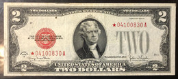 Usa Stati Uniti 2 $ Dollar 1928 G Starnote Star Red Seal Vf/xf Bb/spl Lotto.1099a - Billetes De Estados Unidos (1928-1953)