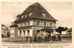 Sélestat * Hôtel Restaurant National * Propriétaire Eugène RUHLMANN * Route De Strasbourg - Selestat
