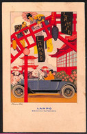 Lib715  - VINTAGE Illustrated ADVERTISING POSTCARD - Nanni  LAMPO PETROL Japan - Nanni