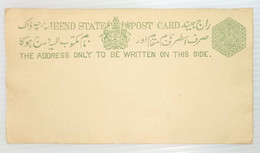 India, Jind / Jhind State, Postal Card, Mint Inde - Jhind