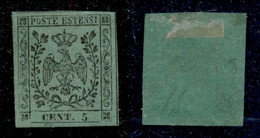 Antichi Stati Italiani - Modena - 1852 - 5 Cent (1) - Ottimi Margini - Gomma Originale - Diena (7.000) - Other & Unclassified