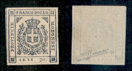 Antichi Stati Italiani - Modena - 1859 - 20 Cent (15) - Ottimi Margini - Gomma Originale - Molto Bello - Cert. Sorani (5 - Other & Unclassified