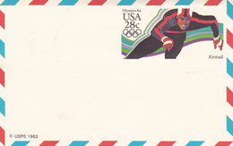 ENTIER POSTAL, "CHAMPION 84", Patinage Jeux Olympiques, Airmail 28c - Other & Unclassified