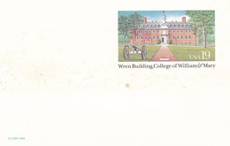 ENTIER POSTAL, "WREN BUILDING", College Of William & Mary, 19c - Altri & Non Classificati