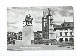 Zürich Hans Waldmann-Denkmal Mit Grossmünster - Wald