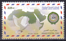United Arab Emirates - 2012 - ( Arab Postal Day - Arab Post Day - Poste Arab ) - MNH (**) - Emisiones Comunes