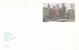 ENTIER POSTAL, "WALLER  HALL", Salem Oregon, Willamette University, Sesquicentennial 1842-1992, 19c - Sonstige & Ohne Zuordnung