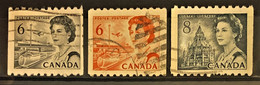 CANADA 1967/73 - Canceled - Sc# 468e, 469a, 550 - Coil Stamps - Used Stamps