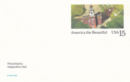 ENTIER POSTAL, "AMERICA THE BEAUTIFUL", Philadelphia, Independance Hall, 15c - Sonstige & Ohne Zuordnung