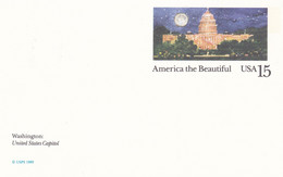 ENTIER POSTAL, "AMERICA THE BEAUTIFUL", Washington, United States Capitol, 15c - Sonstige & Ohne Zuordnung