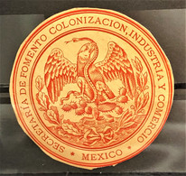 MEXICO - Label " Secretaria De Fomento Colonizacion, Industria Y Comercio" - Mexique