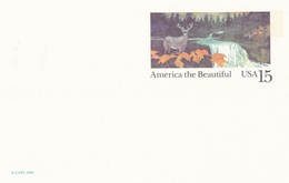 ENTIER POSTAL "AMERICA THE BEAUTIFUL", Cerf,15c - Sonstige & Ohne Zuordnung