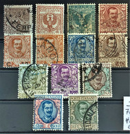 ITALY / ITALIA 1901/26 - MLH/canceled - Sc# 76, 77, 78, 79, 80, 81, 83 ,84, 85, 87, 91, 114 - Afgestempeld