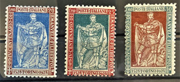 ITALY / ITALIA 1928 - MLH - Sc# 201, 202, 203 - Mint/hinged