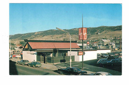 KAMLOOPS, British Columbia, Canada, Town & Oriental Gardens, 1960-70's Cars, Old Chrome Postcard - Kamloops