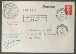 France / T.A.A.F. - C.G.M. MARION DUFRESNE Sur Enveloppe - TAD Port Aux Français KERGUELEN T.A.A.F. - (C1921) - 1961-....