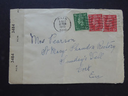 GREAT BRITAIN COVER With Postmark BATH 12 FEB 1945 And OPENED BY EXAMINER Tape 3484 - Other & Unclassified