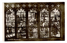 Ref 1408 - Real Photo Postcard - Fairford Church Stained Glass Window B - Gloucestershire - Autres & Non Classés