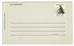 Ref 1412 -  QEII - Australia 27c Peregrine Falcon - Unused Letter Card - Bird Theme - Postwaardestukken