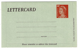 Ref 1412 -  QEII - Australia 18c Red - Unused Letter Card - Ganzsachen