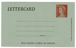 Ref 1412 -  QEII - Australia 22c Red - Unused Letter Card - Entiers Postaux