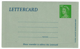 Ref 1412 - QEII - Australia 20c Green - Unused Letter Card - Interi Postali