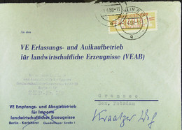 DDR: Fern-Bf Mit ZKD-Streifen Orangegelb/orangerot Lfd.Nr: L 516762 V 1.4.58 Von VEAB Berlin Auf Altvordruck Nach Umzug - Briefe U. Dokumente