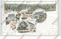 0-6309 GROSSBREITENBACH - BÖHLEN, Lithographie, Gasthaus, Bäckerei, Schule, Gesamtansicht, Knicke - Arnstadt