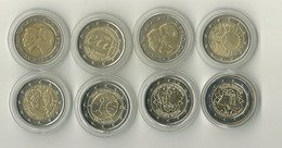 LOT DE 8 PIECES 2 EURO BELGIQUE SOUS CAPSULES DONT TRAITE DE ROME -  UEM - COMMEMORATIVES - Belgium