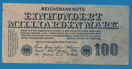 DEUTSCHES REICH 100 Milliarden Mark	10.10.1923	Ohne KN, Ohne FZ  P# 126 - 100 Miljard Mark