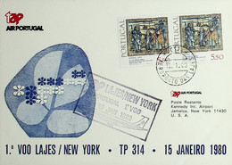 1980 Estados Unidos 1º Voo TAP Lajes - Nova York - Briefe U. Dokumente