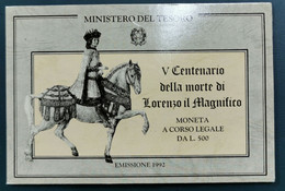 1992 LORENZO IL MAGNIFICO - Commémoratives