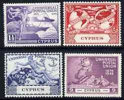 78053     Cyprus 1949 KG6 75th Anniversary Of Universal Postal Union Set Of 4 Mounted Mint, SG 168-71  UPU - Andere & Zonder Classificatie