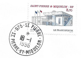 St Pierre & Miquelon N° 621 Francoforum - Sur Lettre Entière - Covers & Documents