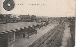 91 - Carte Postale Ancienne De  JUVISY   La Plus Grande Gare Du Monde   Train En Gare - Juvisy-sur-Orge