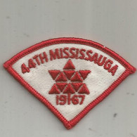 JC , écusson Tissu , Scouts , Scout , Scoutisme ,  44 Th MISSISSAUGA , 1967 , CANADA - Escudos En Tela