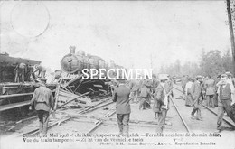 Contich 1928 Schrikkelijk Spoorweg Ongeluk - Zicht Van De Vernielde Trein - Kontich - Kontich