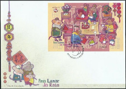 2020 MACAO/MACAU YEAR OF THE RAT MS FDC - FDC