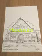 ORIGINELE GROTE TEKENING DOOR PAUL GHYSELEN GHIJSELEN 1993  OOSTENDE H GODELIEVEKERK - Dessins