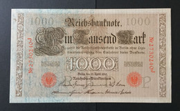 Banknote Reichsbanknote 1000 Mark 1910 ROT Postfrisch Deutschland Germany - 1000 Mark