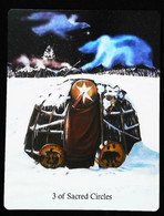 3 Of Sacred Circles - Native American Indian - A Divination & Meditation Tarot Card - Tarocchi