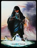 Queen Of Swords - Japonese Feudal Samouraï - A Divination & Meditation Tarot Card - Tarot