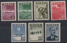 Norway 1943 Exil Goverment In London MiNo 276, 278-283 * MH - Ungebraucht