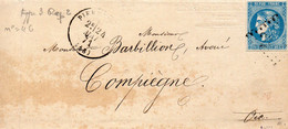 N°46 B ,type  III Report2,L.S.C. Du 24/5/71 Pour COMPIEGNE. - 1849-1876: Periodo Classico
