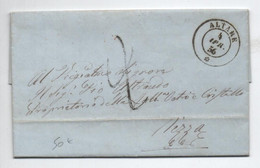 1856 - LETTRE De ALTARE (LIGURIA) Pour NICE - CACHET SARDE - 1. ...-1850 Prefilatelia