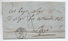 1859 - LETTRE De SAVONA Pour NICE - 1. ...-1850 Prefilatelia