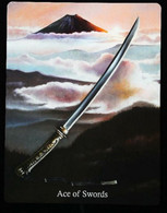 Delcampe - Ace Of Swords - Japonese Feudal Samouraï - A Divination & Meditation Tarot Card - Tarot