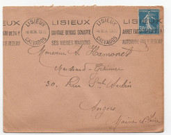 Enveloppe De Lisieux, Calvados (14), De 1926, Flamme KRAG  à Texte, Timbre N° 192 Seul - Mechanical Postmarks (Advertisement)