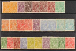 1918-25 MINT KGV HEADS COLLECTION  Presented On A Stock Card, ALL DIFFERENT & Including The 1918-23 Set To 1s4d Shades,  - Other & Unclassified